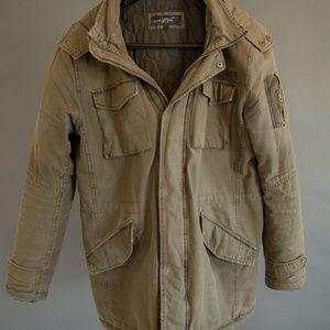 Black Rivet Men's Coat Beige Tan Warm L 100 Cotton